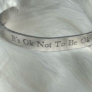 It’s Ok not to Be Ok handmade engraved cuff bracelet,‎ unisex gift for Christmas